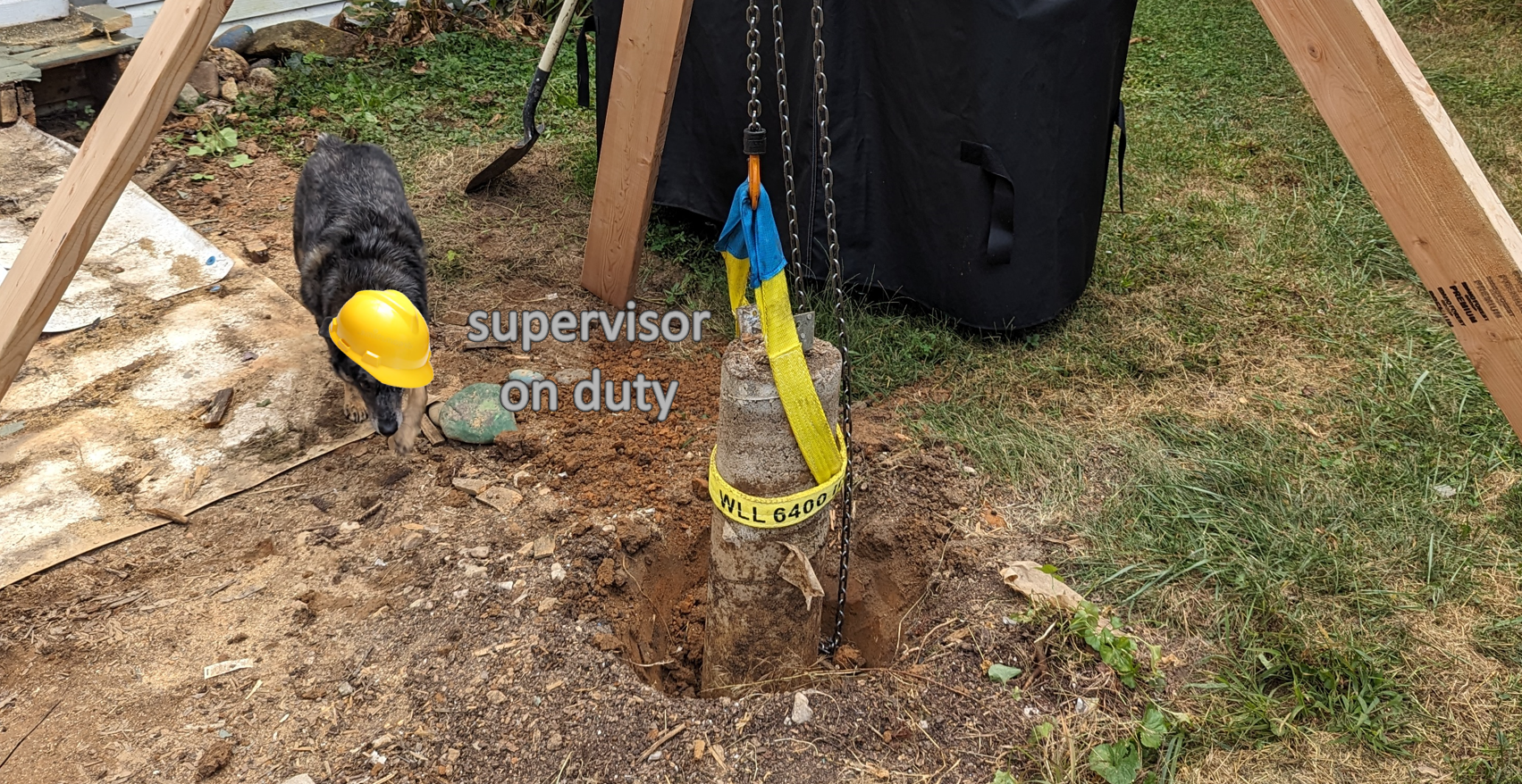 Removing the Old Deck Posts